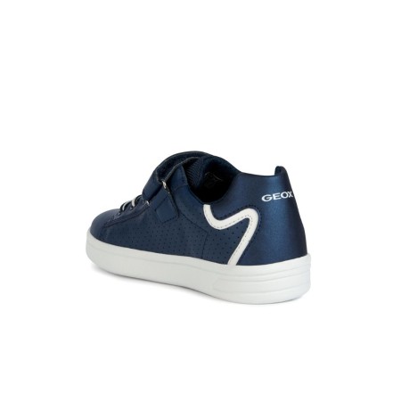 Geox Παιδικά Sneakers Djrock Ανατομικά με Σκρατς για Αγόρι Navy Μπλε
